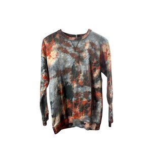 Mulberry Paris Tie-Dye Long Sleeve Crewneck Sweatshirt Cotton Women’s Sz XS